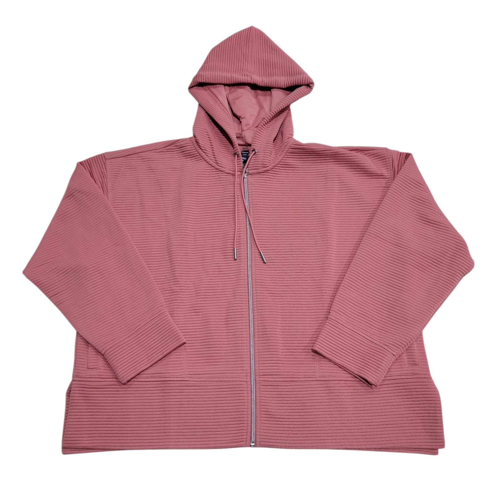 DKNY Women's Tech Pockets Full-Zip Soft Ottoman Hooded Jacket | eBay